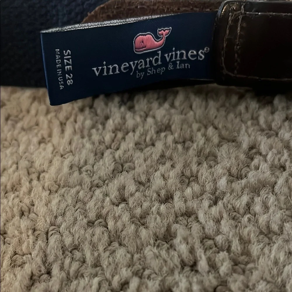 Stylish Blue and White Patterned Belt